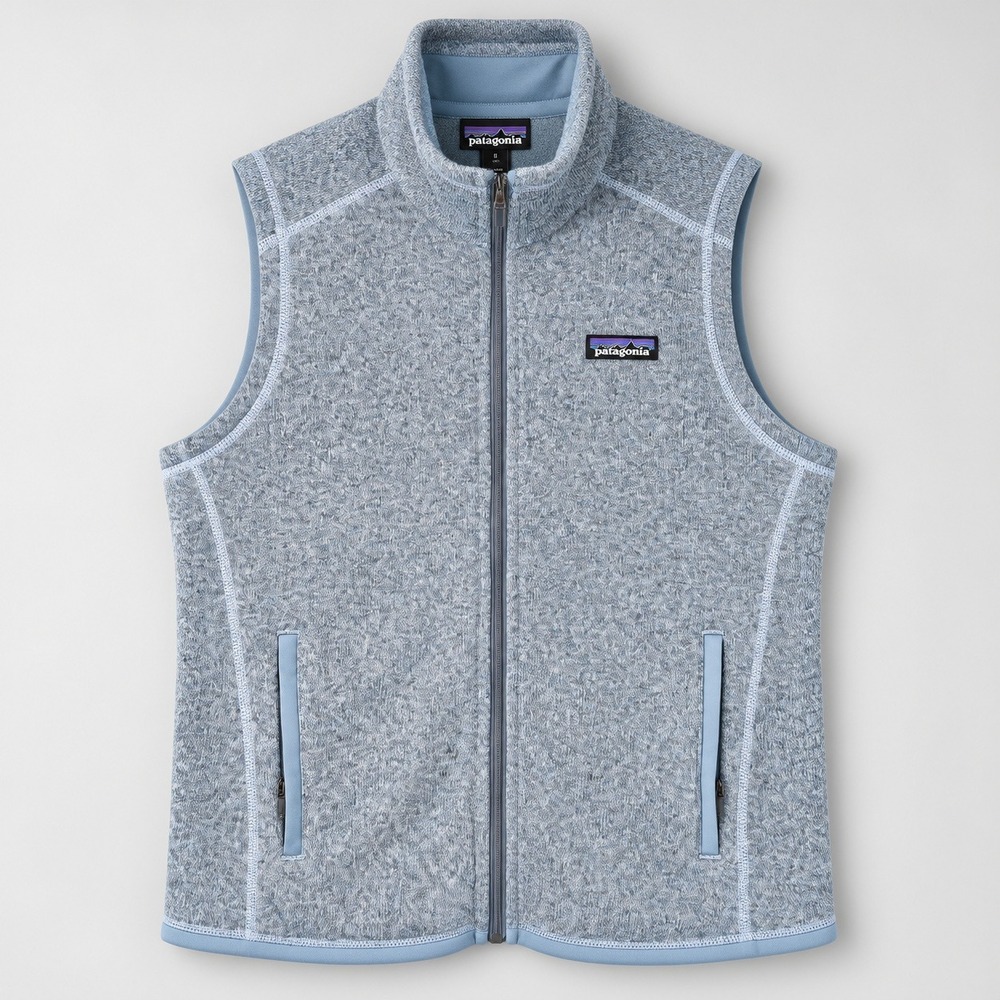 Patagonia Better Sweater Fleece Vest Womens Small Blue Heathered Full Zip
